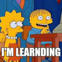 I'M Learnding GIF - Ralphwiggum Smart Simpsons GIFs