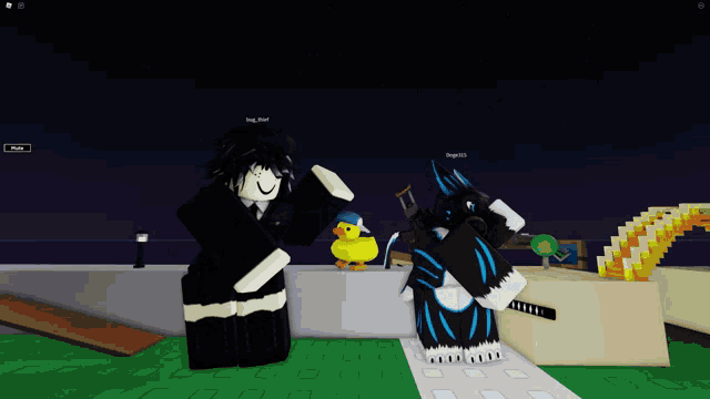 a screenshot of a video game shows a girl and a dog standing next to one another