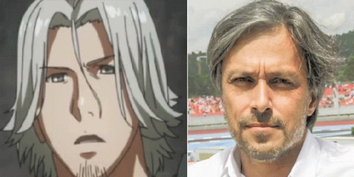 a picture of a man with gray hair and a picture of a man with gray hair