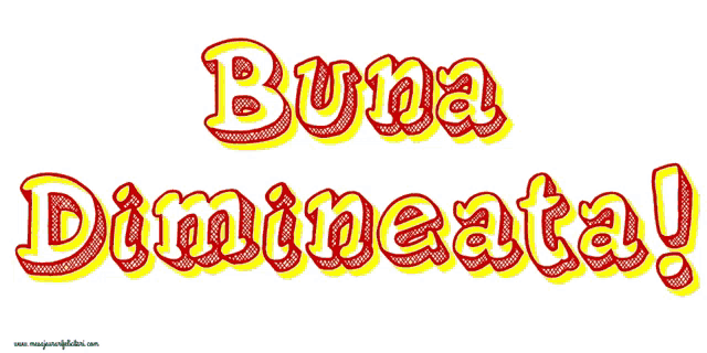 a blue and yellow sign that says buna dimineata