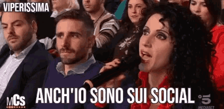 a group of people are sitting in a room with the words viperissima written on the top