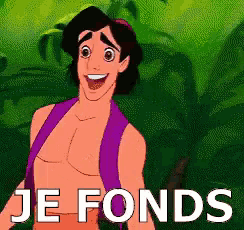 a cartoon of aladdin with the words je fonds written below him