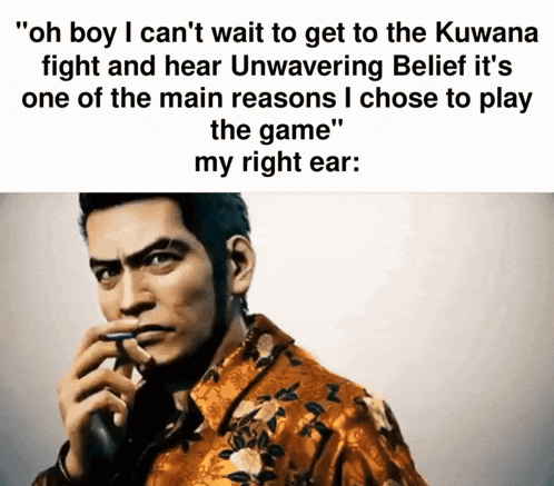 a man talking on a cell phone with a caption that says " oh boy i can 't wait to get to the kuwana