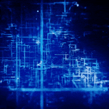 a dark blue background with arrows pointing to the right