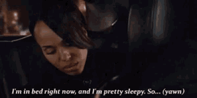 a woman is in bed right now and i 'm pretty sleepy so ... yawn