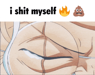 a cartoon of a man with glasses and the words i shit myself above him