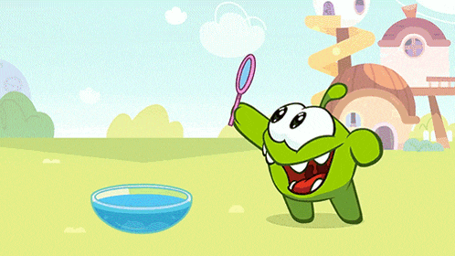 Blowing Bubbles Om Nom GIF - Blowing Bubbles Om Nom Om Nom And Cut The Rope GIFs