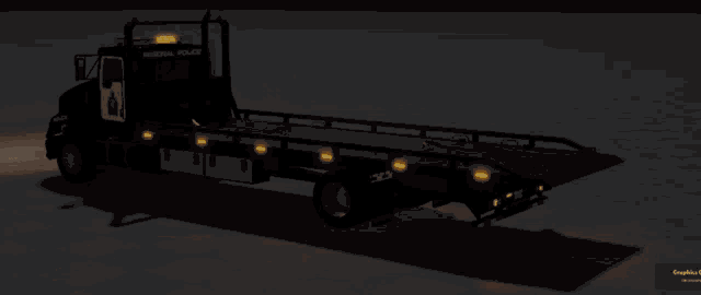 a tow truck that says criminal police on the side of it