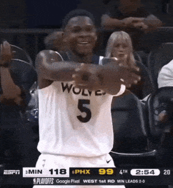 a basketball player wearing a jersey with the number 5