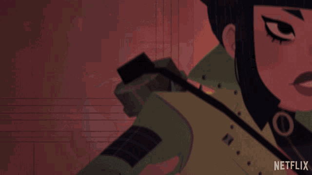 a cartoon of a girl with netflix written in the corner