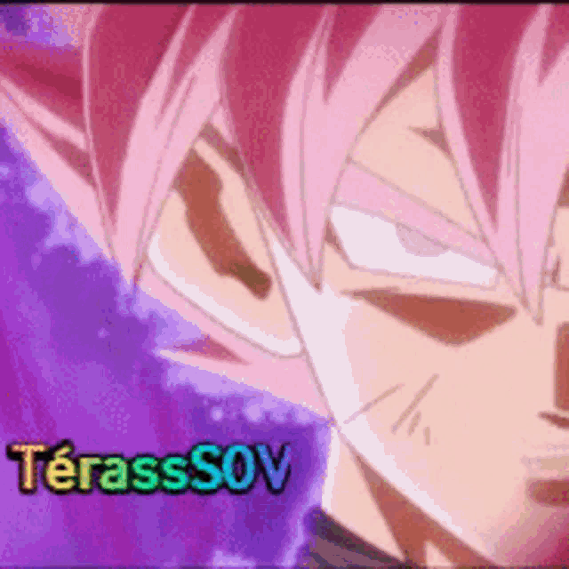 a close up of a person 's face with a purple background and the name terassov