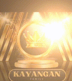 a sign that says kayang on it with a crown