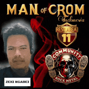 a man is featured on a poster for man of crom indonesia