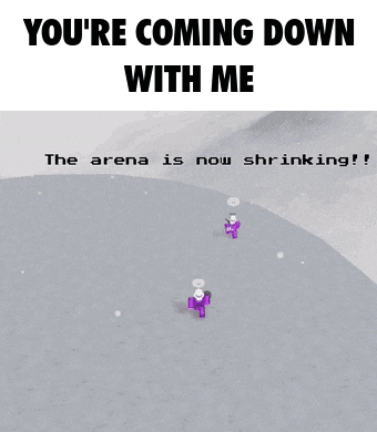 a screenshot of a video game with the words " you 're coming down with me "