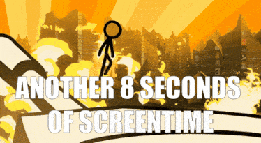 another 8 seconds of screentime poster with a stick figure