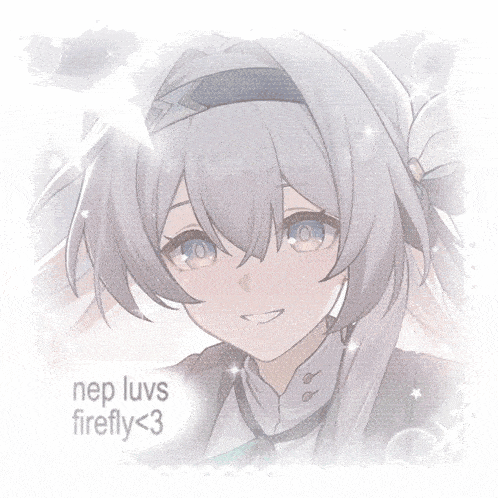 a drawing of a girl with the words nep luvs firefly < 3 on the bottom