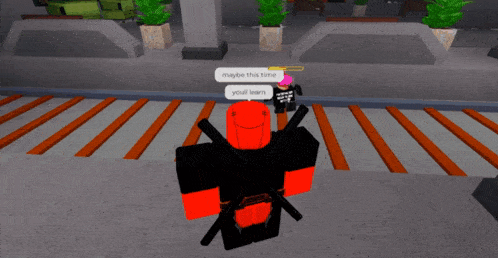 a person in a video game with a sign that says blooxy cola