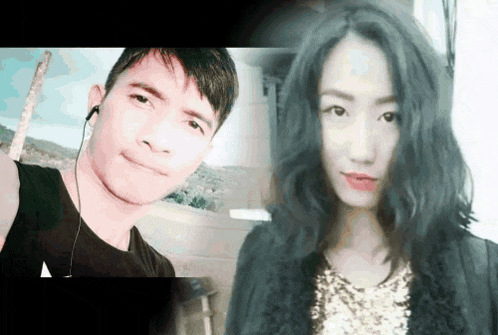a man and a woman are posing for a photo