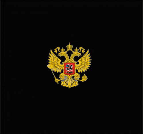 a russian coat of arms with a double headed eagle on it