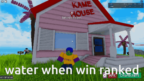 a screenshot of a video game that says kame house