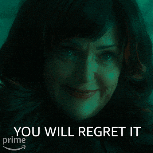 You Will Regret Forever Shax GIF - You Will Regret Forever Shax Miranda Richardson GIFs