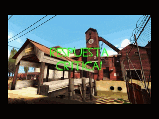 a screenshot of a video game with the words respuesta critical