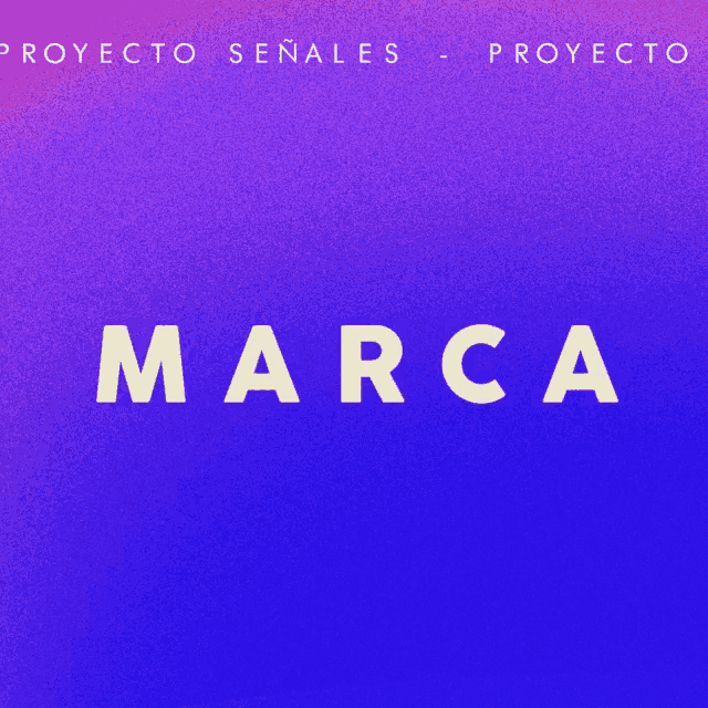 a purple and pink circle with the words proyecto / señales /