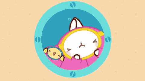 a cartoon drawing of a cat and a clock that says 8