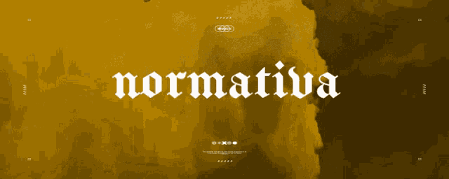 the word normativa is on a yellow background with smoke coming out of it