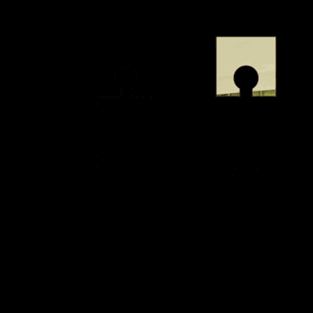 a man with a mustache is shown in a puzzle piece