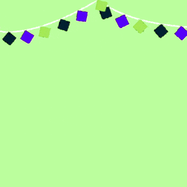 arabic writing on a green background with purple squares