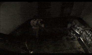 a man in shorts is standing on a set of stairs in a game