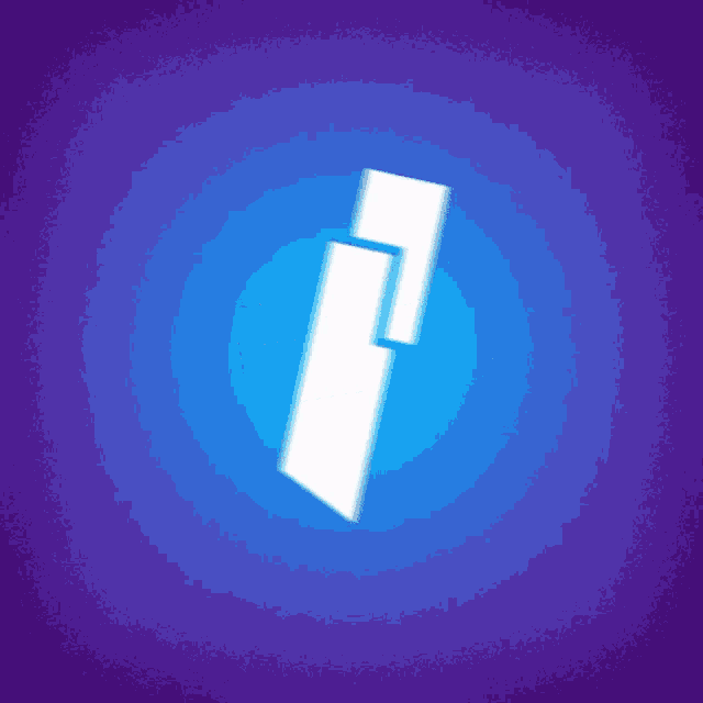 a blue background with a white letter i