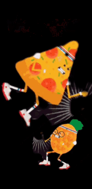 a poster for violence final fight has a cartoon character with a pizza on his head
