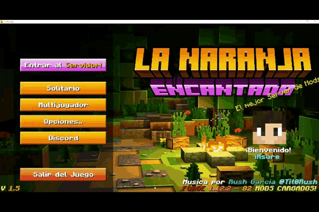 a screenshot of a minecraft game called la haranja encantada