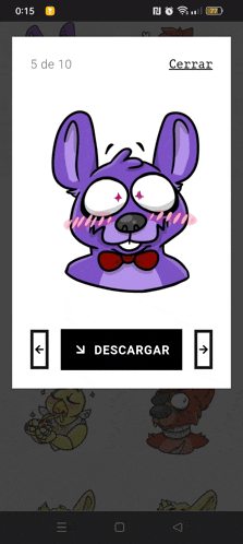 a phone screen shows a cartoon of a bunny with a bow tie