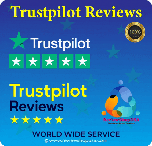 a blue background with trustpilot reviews and trustpilot reviews written on it
