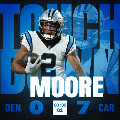 a poster for the carolina panthers football player den o moore