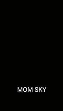 a black background with white smoke and the words mom sky on it