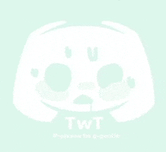 a white discord logo with a smiley face on a mint green background .