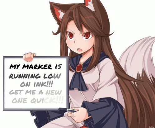 Anime Catgirl Marker Ink GIF - Anime Catgirl Marker Ink GIFs