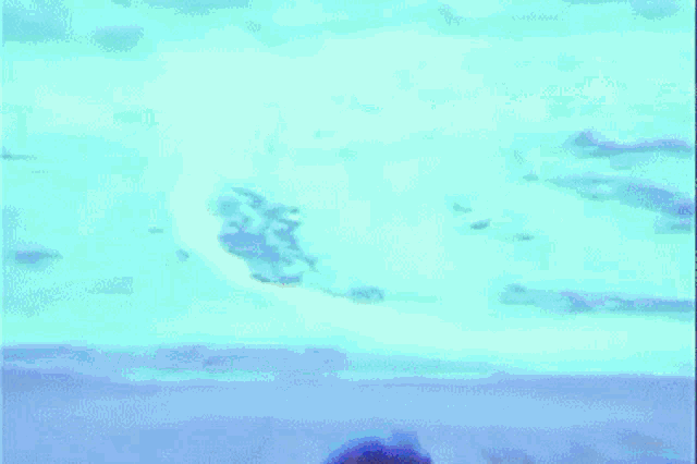 a woman is standing on a beach in front of a blue ocean .