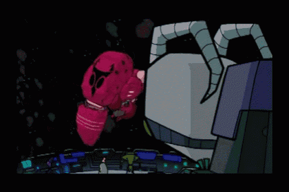 a cartoon drawing of a robot with the number 4 on it 's face