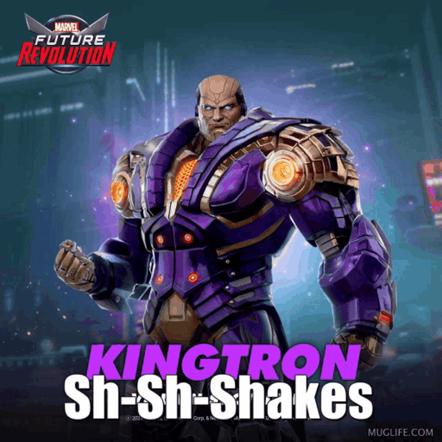 an advertisement for kingtron sh-sh-shakes from marvel
