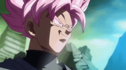 a close up of a person with pink hair in a cartoon .