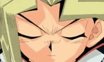 a close up of a cartoon character 's face with closed eyes