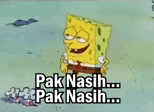 spongebob from spongebob squarepants is standing in the sand and smiling .