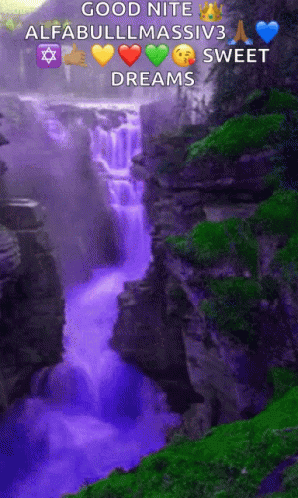 Purple Waterfall GIF - Purple Waterfall Water GIFs