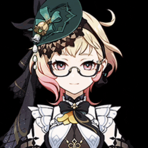 a girl wearing glasses and a hat with a bird on it