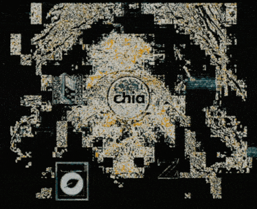 a black background with the word chia in the middle